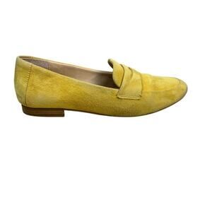 Antonio Melani Yellow Suede Penny Loafers Size 8M